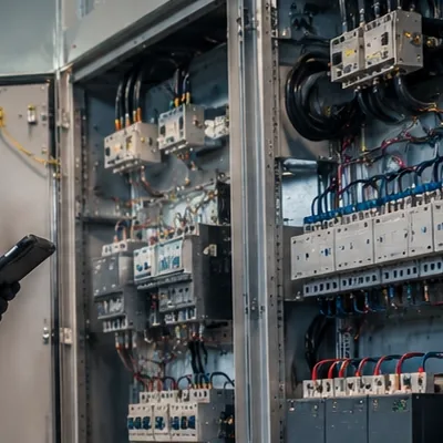 Open electrical compartment of the unit.