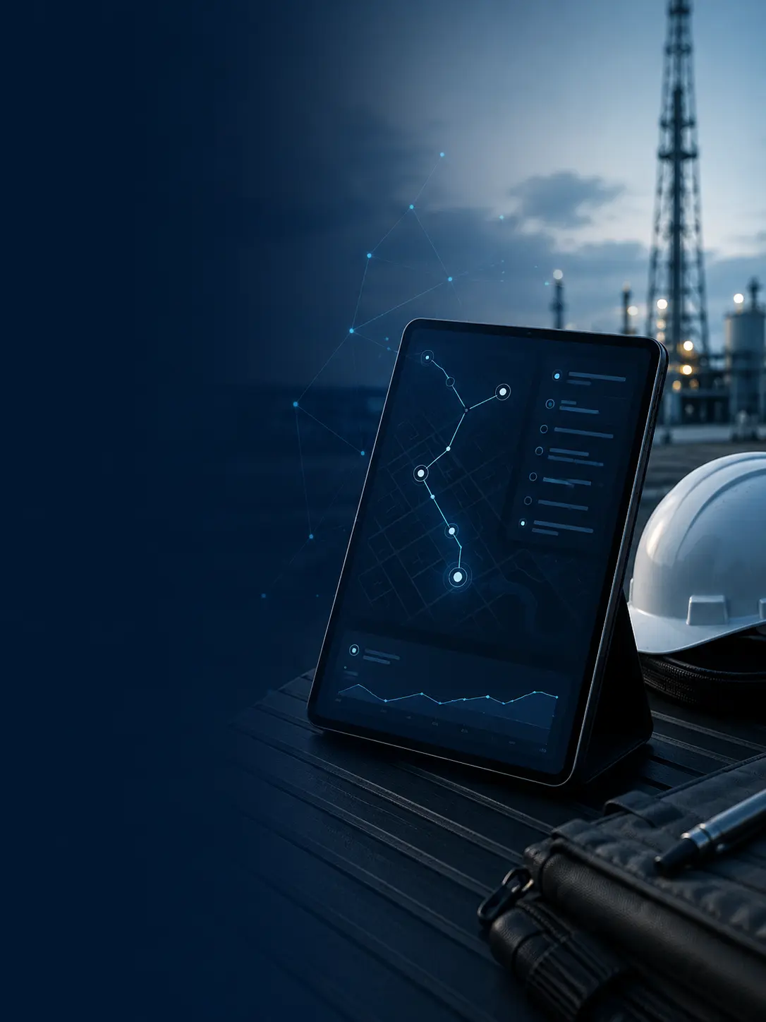 CoSkip field operations product visual supporting contact and pilot inquiry routing.
