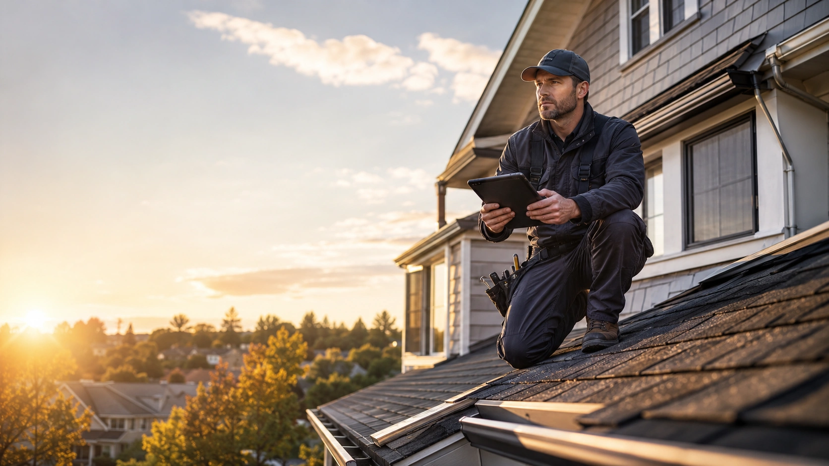 Roofing and exterior field crew documenting exterior work with digital workflow support.