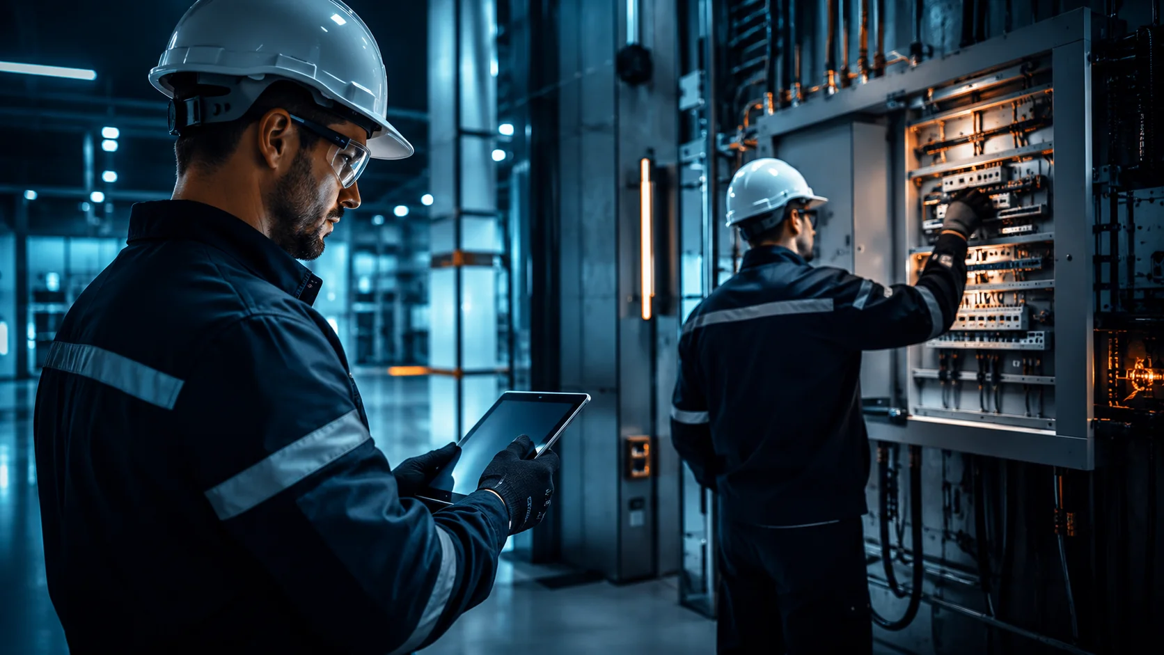 Electrical installation and commissioning work prepared for step-level proof capture.